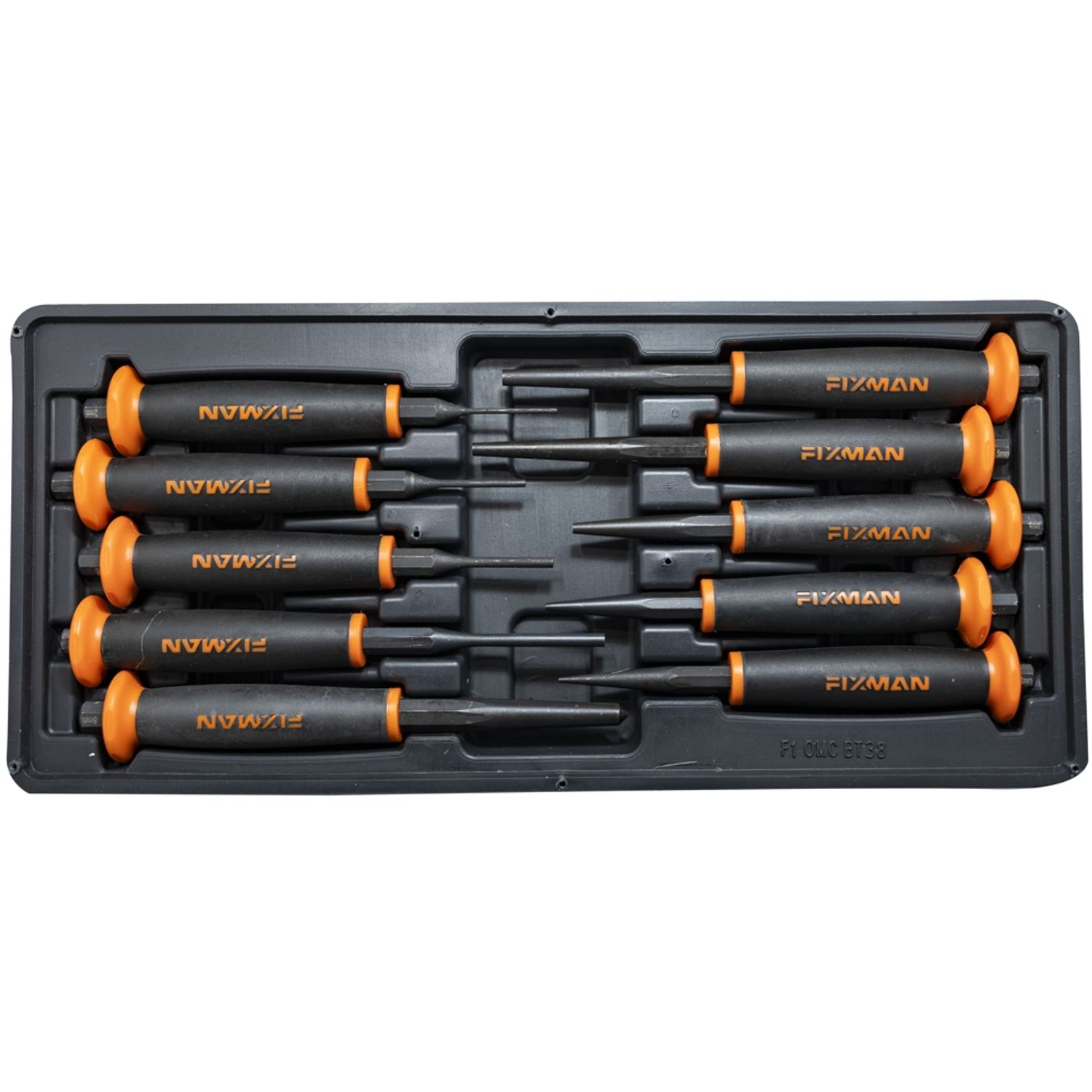 FIXMAN 10-pc Punches Pin 2-3-4-5 Punch 2-3-4-5-6 Center Punch 8mm